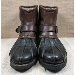 Frye Two-Tone Leather Ankle Boots